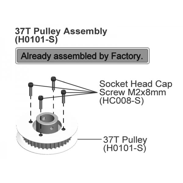 SAB DIN 12.9 Socket Head Cap M2x8 (5pcs) - Goblin 500/570/630/700/770 [HC008-S]