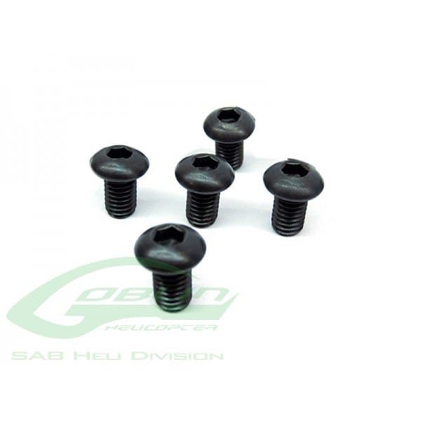 SAB DIN 12.9 Button Head Socket Cap M6x10 (5pcs) - Goblin 500/570/630/700/770 [HC122-S]