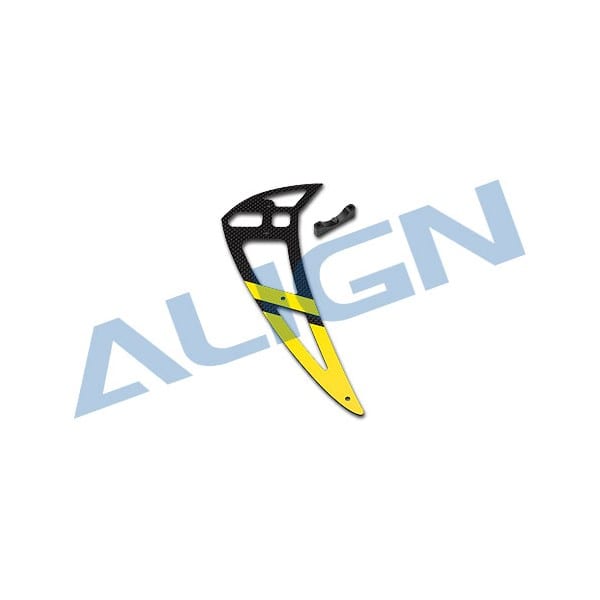 Align Trex 700E H70T006XX PRO Carbon Vertical Stabilizer-Yellow