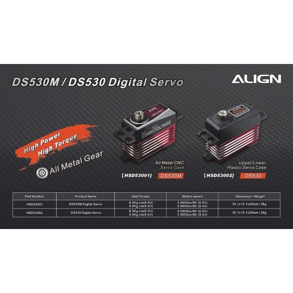 Align DS530M High Voltage Cyclic Digital Servo HSD53001