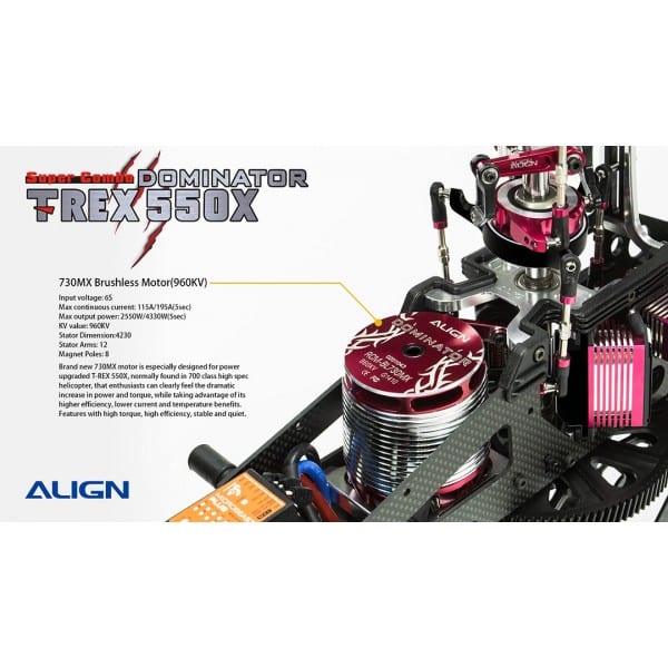 Align Trex 550X Dominator Super Combo /w Microbeast PLUS RH55E18X
