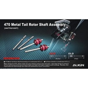 Align Trex 470L Metal Tail Rotor Shaft Assembly H47T021XX
