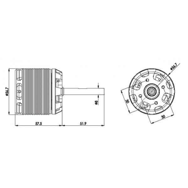 Align 700E/ 800E 800MX Brushless Motor (520KV/4530) HML80M12