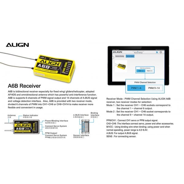 Align A6B Receiver HERA6B01 (For A10 Transmitter only)